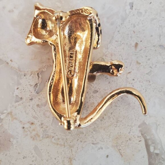 Signed Vintage D'Orlan Cheetah, Jaguar, Leopard Brooch Pin - Picture 6 of 10